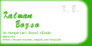 kalman bozso business card
